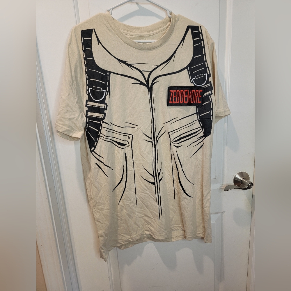 Adult Ghostbusters Costume T-Shirt with Your Choice Of Patch Cosplay Size XL